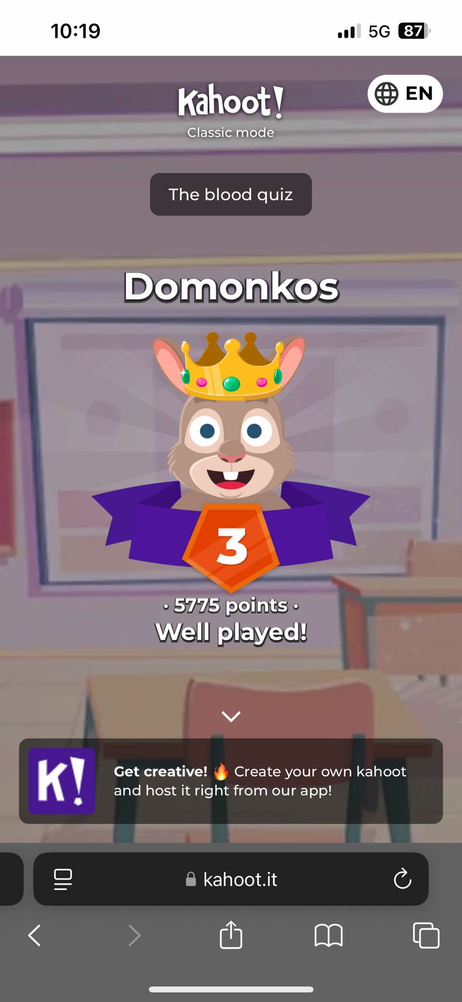 Domonkos Kahoot